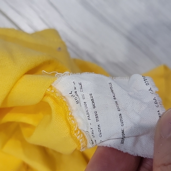 Ungaro Solo Donna Paris Yellow Italian Cotton t-shirt Size 4 - Picture 5 of 6